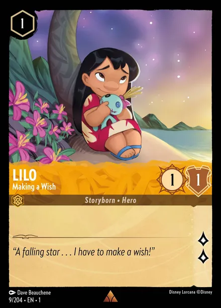 Lilo - Making a Wish, Disney Lorcana card CH1-009 — The First Chapter set