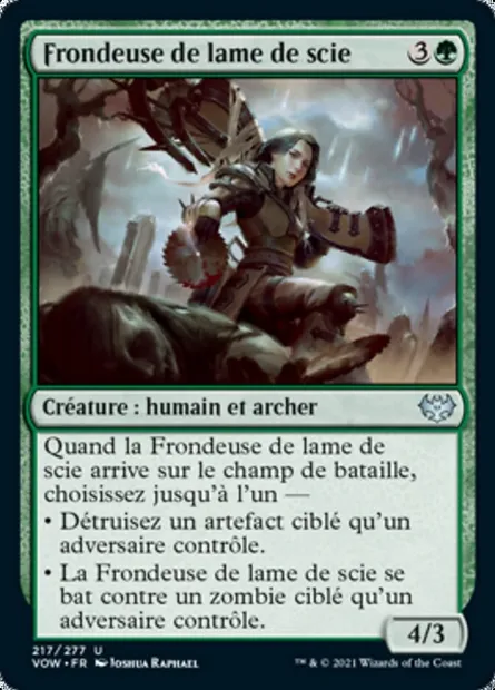 Frondeuse de lame de scie, carte Magic VOW 217 — extension Innistrad : noce écarlate