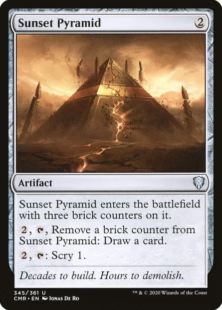 Sunset Pyramid, Magic card CMR 345 — Commander Legends set