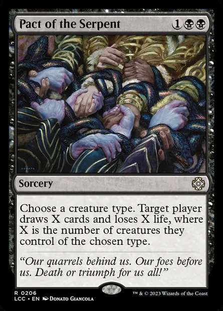 Pact of the Serpent, Magic card LCC 206 — The Lost Caverns of Ixalan Commander set