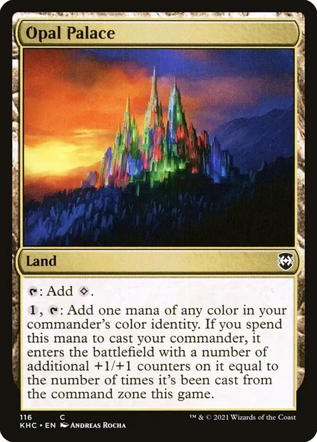Opal Palace, Magic card KHC 116 — Kaldheim Commander set