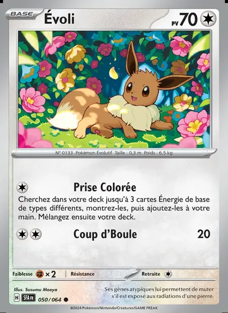 Évoli, carte Pokémon SFA 050 — extension Fable Nébuleuse