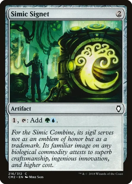 Simic Signet, Magic card CM2 216 — Commander Anthology Volume II set
