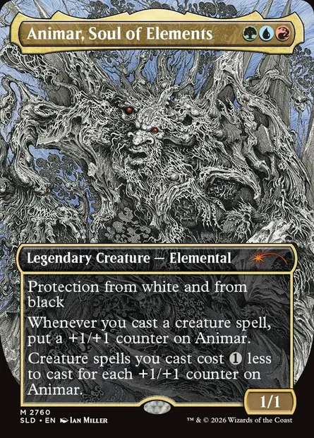Animar, Âme des éléments, carte Magic SLD 2760 — extension Secret Lair Drop