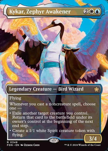 Kykar, Zephyr Awakener, Magic card FDN 348 — Foundations set