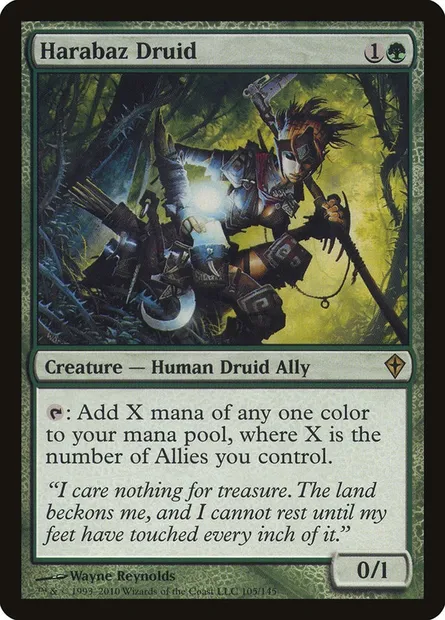 Harabaz Druid, Magic card WWK 105 — Worldwake set