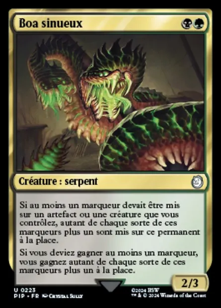 Boa sinueux, carte Magic PIP 223 — extension Fallout