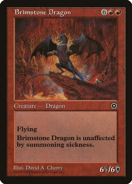 Brimstone Dragon, Magic card P02 92 — Portal Second Age set