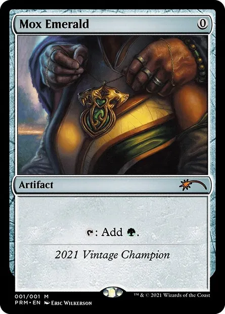 Mox Emerald, Magic card OVNT 2021A — Vintage Championship set