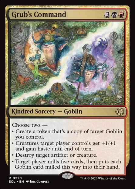Grub's Command, Magic card ECL 228 — Lorwyn Eclipsed set
