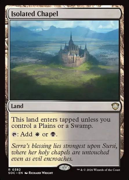 Isolated Chapel, Magic card SOC 382 — Secrets of Strixhaven Commander set