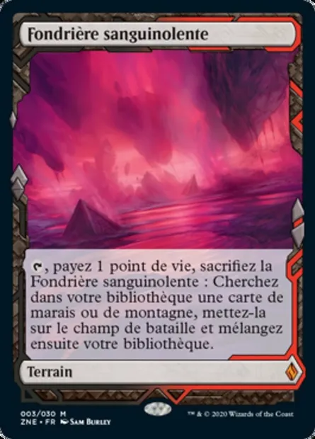 Fondrière sanguinolente, carte Magic ZNE 3 — extension Zendikar Rising Expeditions