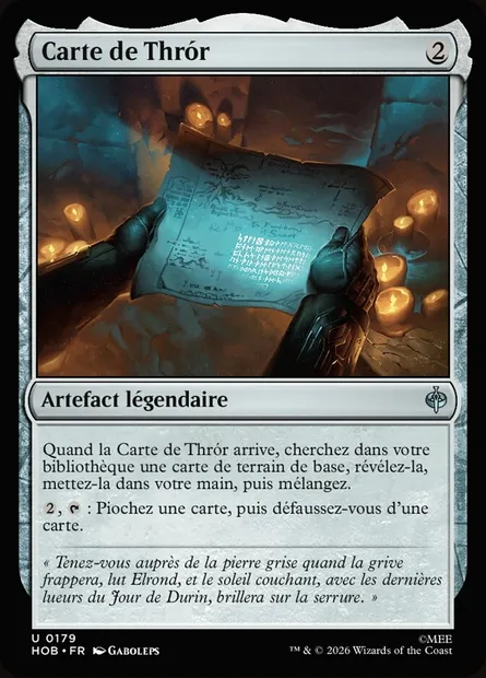 Carte de Thrór, carte Magic HOB 179 — extension The Hobbit