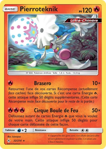 Pierroteknik, carte Pokémon UNB 32 — extension Alliance Infaillible