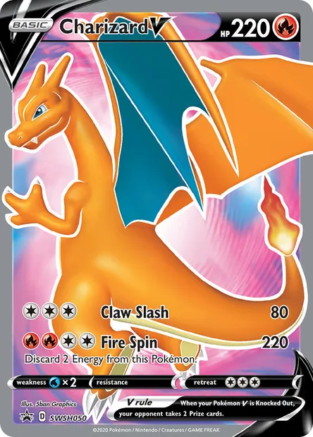 Charizard V, Pokémon card SWSH 050 — SWSH Black Star Promos set