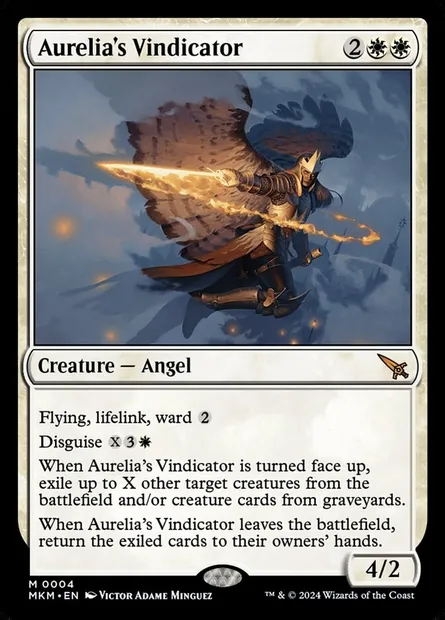 Aurelia's Vindicator, Magic card MKM 4 — Murders at Karlov Manor set