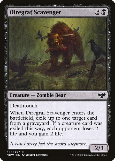 Diregraf Scavenger, Magic card VOW 105 — Innistrad: Crimson Vow set