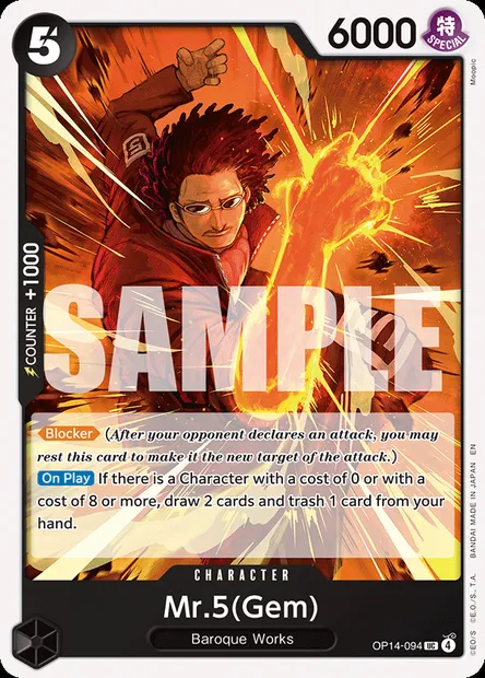 Mr.5(Gem), One Piece card OP14-094 — THE AZURE SEA’S SEVEN set