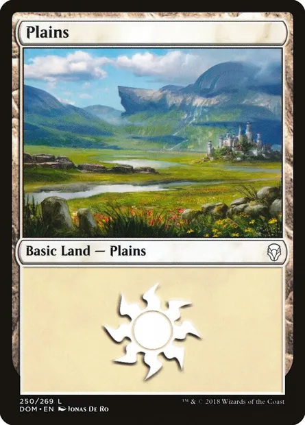 Plains, Magic card DOM 250 — Dominaria set