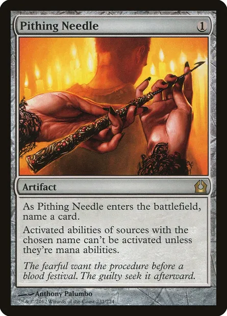 Pithing Needle, Magic card RTR 231 — Return to Ravnica set