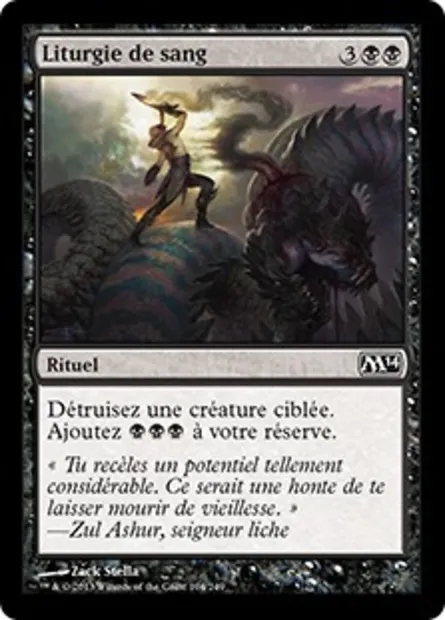 Liturgie de sang, carte Magic M14 104 — extension Magic 2014