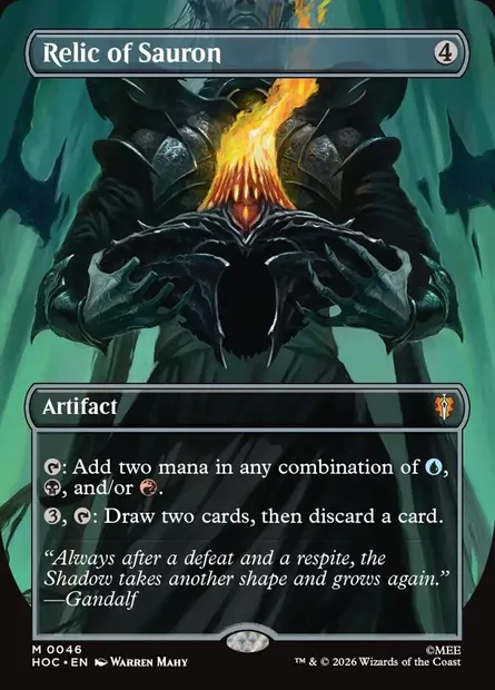 Relic of Sauron, Magic card HOC 46 — The Hobbit Eternal set