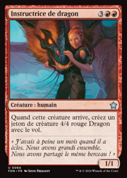 Instructrice de dragon, carte Magic FDN 84 — extension Foundations