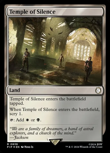Temple du silence, carte Magic PIP 838 — extension Fallout