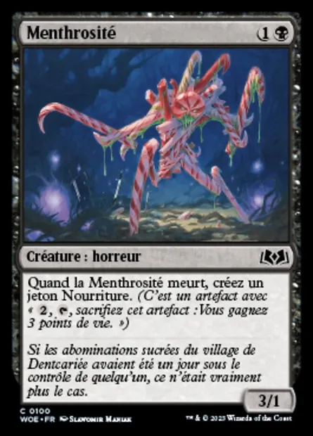 Menthrosité, carte Magic WOE 100 — extension Wilds of Eldraine