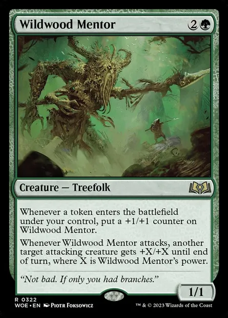 Wildwood Mentor, Magic card WOE 322 — Wilds of Eldraine set
