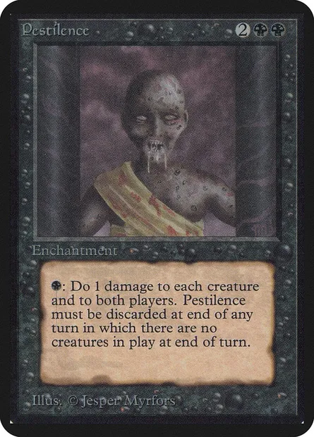 Peste, carte Magic LEA 120 — extension Limited Edition Alpha