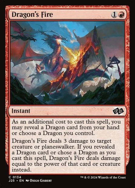 Dragon's Fire, Magic card J25 134 — Foundations Jumpstart set