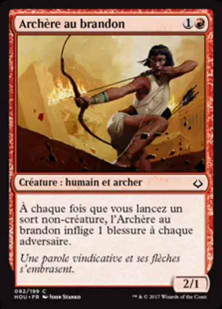 Archère au brandon, carte Magic HOU 92 — extension L’âge de la destruction