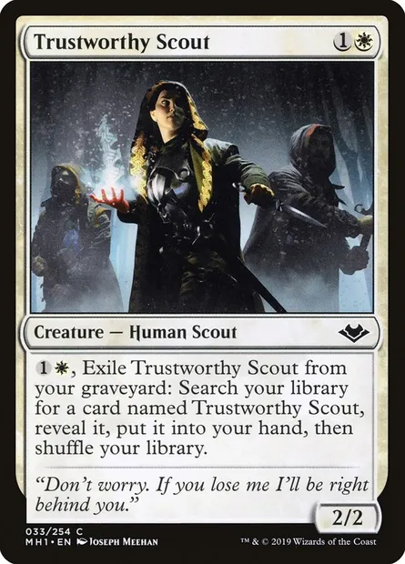 Trustworthy Scout, Magic card MH1 33 — Modern Horizons set