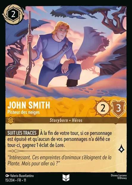 John Smith - Pisteur des neiges, carte Disney Lorcana CH11-015 — extension Givresort