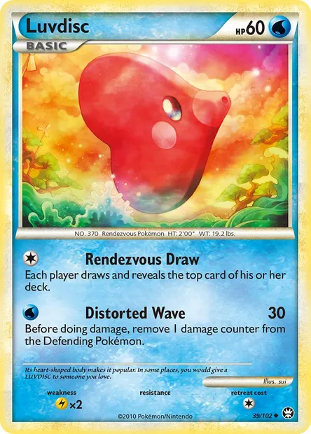 Luvdisc, Pokémon card TM 39 — Triumphant set