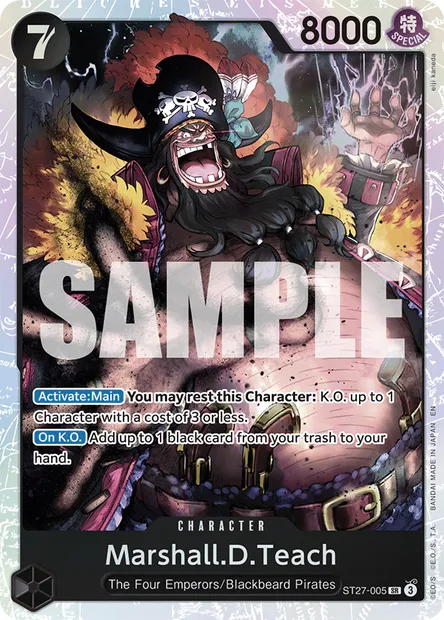 Marshall.D.Teach, One Piece card ST27-005 — BLACK Marshall.D.Teach set