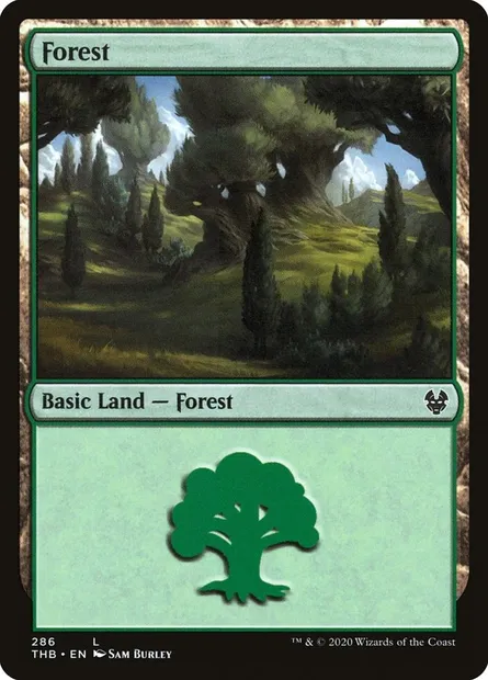 Forest, Magic card THB 286 — Theros Beyond Death set
