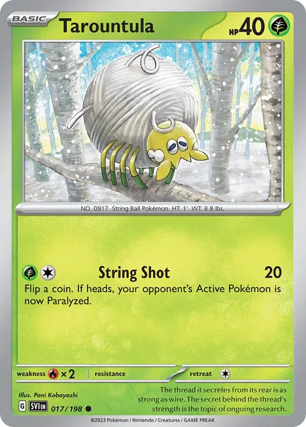 Tarountula, Pokémon card SVI 017 — Scarlet & Violet set