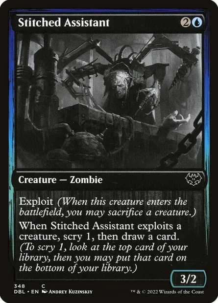 Assistant raccommodé, carte Magic DBL 348 — extension Innistrad : Double Programme