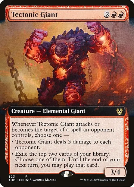 Géant tectonique, carte Magic THB 323 — extension Theros Beyond Death