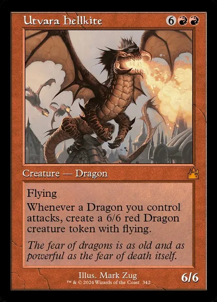 Utvara Hellkite, Magic card RVR 342 — Ravnica Remastered set