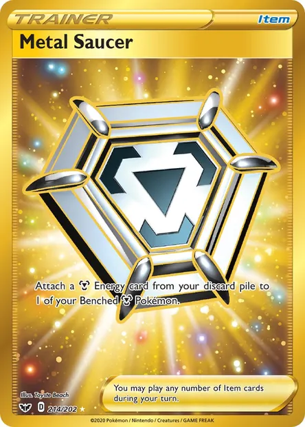Metal Saucer, Pokémon card SSH 214 — Sword & Shield set