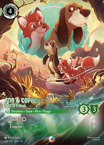 Tod & Copper - Best of Friends, Disney Lorcana card CH13-236 — Attack of the Vine! set