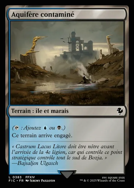 Aquifère contaminé, carte Magic FIC 383 — extension Final Fantasy Commander