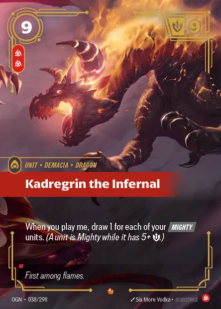 Kadregrin the Infernal, Riftbound card OGN 038 — Origins set