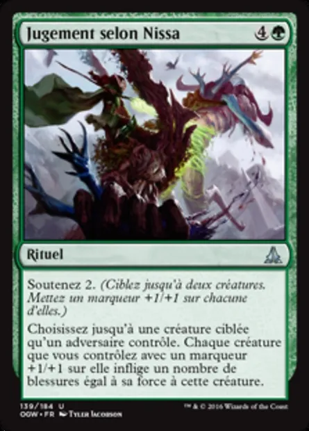 Jugement selon Nissa, carte Magic OGW 139 — extension Le serment des Sentinelles