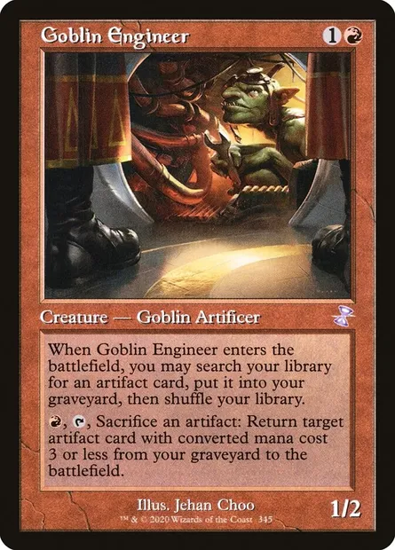 Goblin Engineer, Magic card TSR 345 — Time Spiral Remastered set