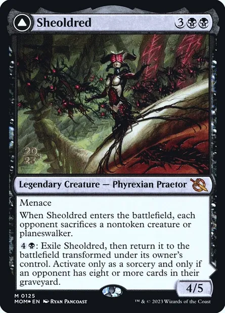 Sheoldred // The True Scriptures, Magic card PMOM 125s — March of the Machine Promos set