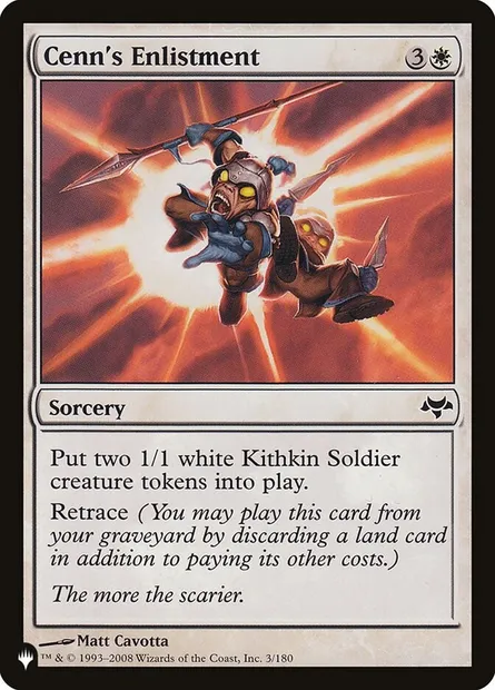 Cenn's Enlistment, Magic card PLST EVE-3 — The List set